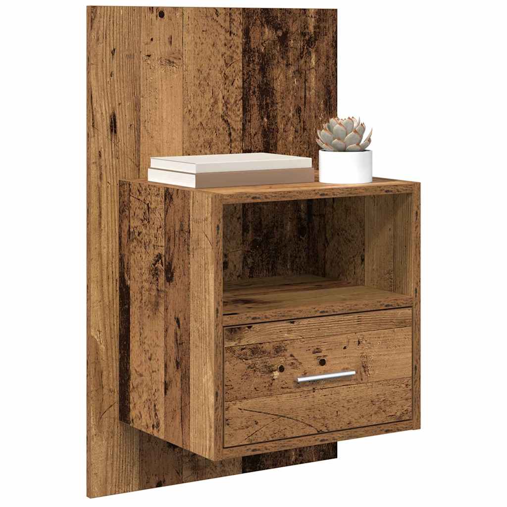 Noptiera 2 pcs Lemn vechi 48.5 x 32.5 x 80 cm Lemn compozit