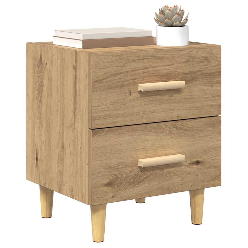 Noptiera cu sertar 2 pcs stejar artizanal 40 x 35 x 47.5 cm