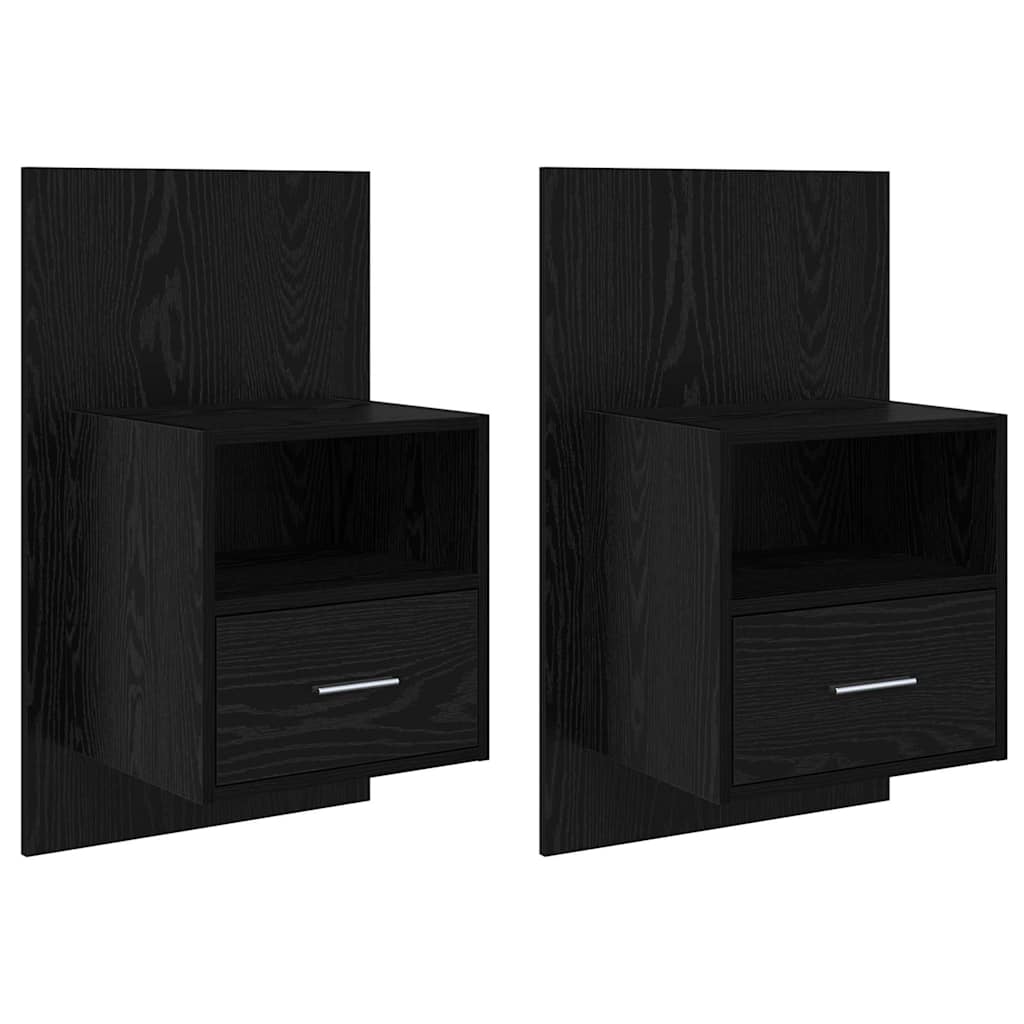 Noptiera cu sertar 2 pcs Stejar negru 48.5 x 32.5 x 80 cm — imaginea 2