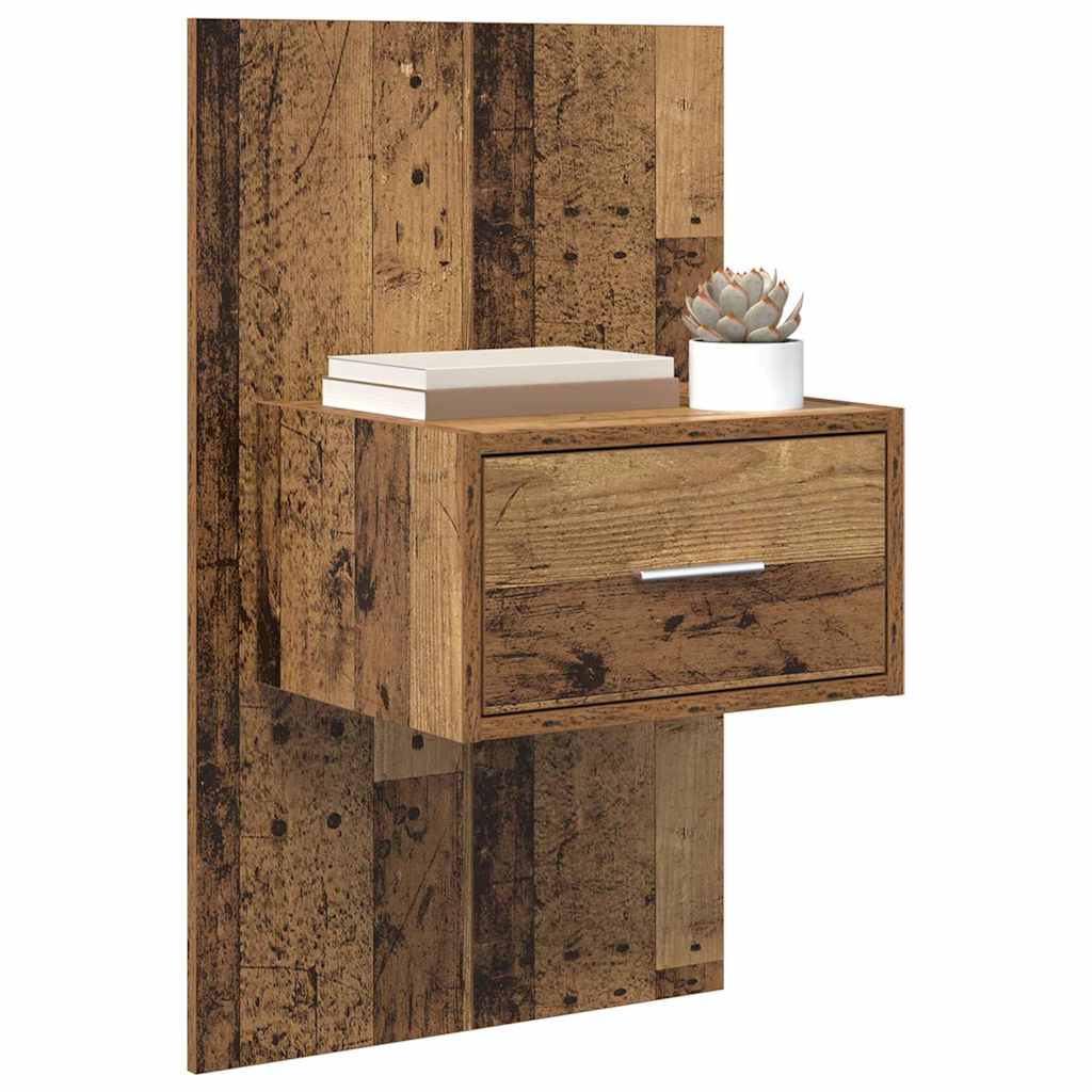 Noptiera 2 pcs Lemn vechi 48.5 x 32.5 x 80 cm Lemn compozit