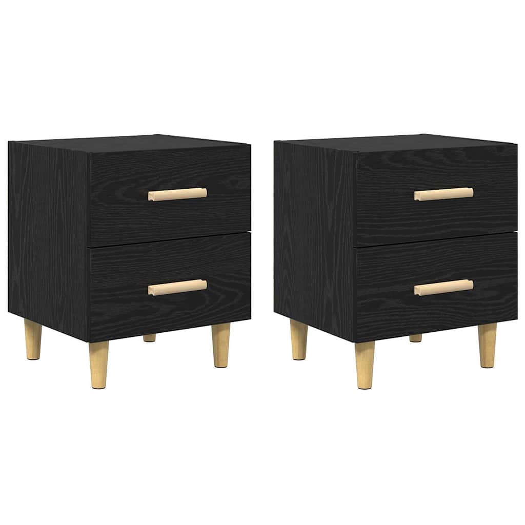 Noptiera 2 pcs Stejar negru 40 x 35 x 47.5 cm Lemn compozit — imaginea 2