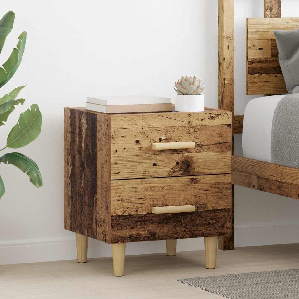 Noptiera 2 pcs Lemn vechi 40 x 35 x 47.5 cm Lemn compozit — imaginea 3