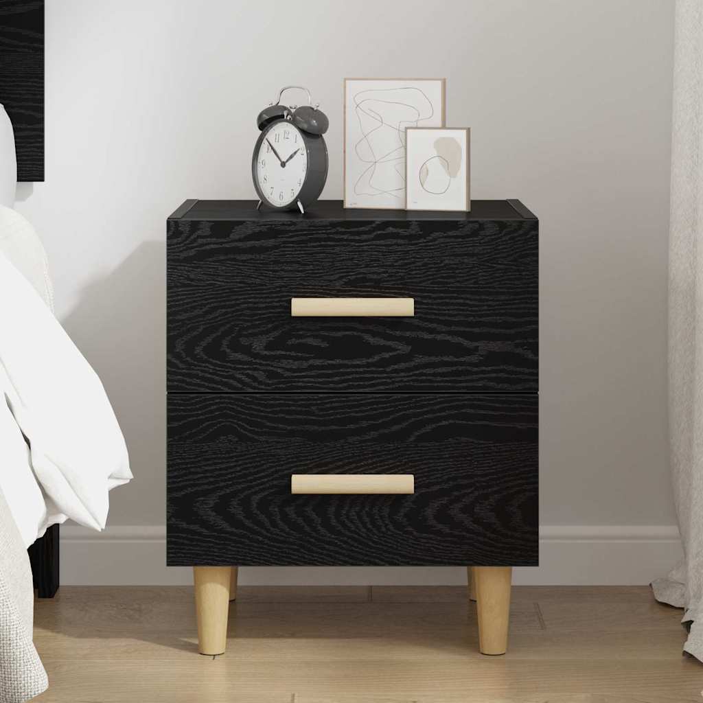 Noptiera Stejar negru 40 x 35 x 47.5 cm Lemn compozit — imaginea 4