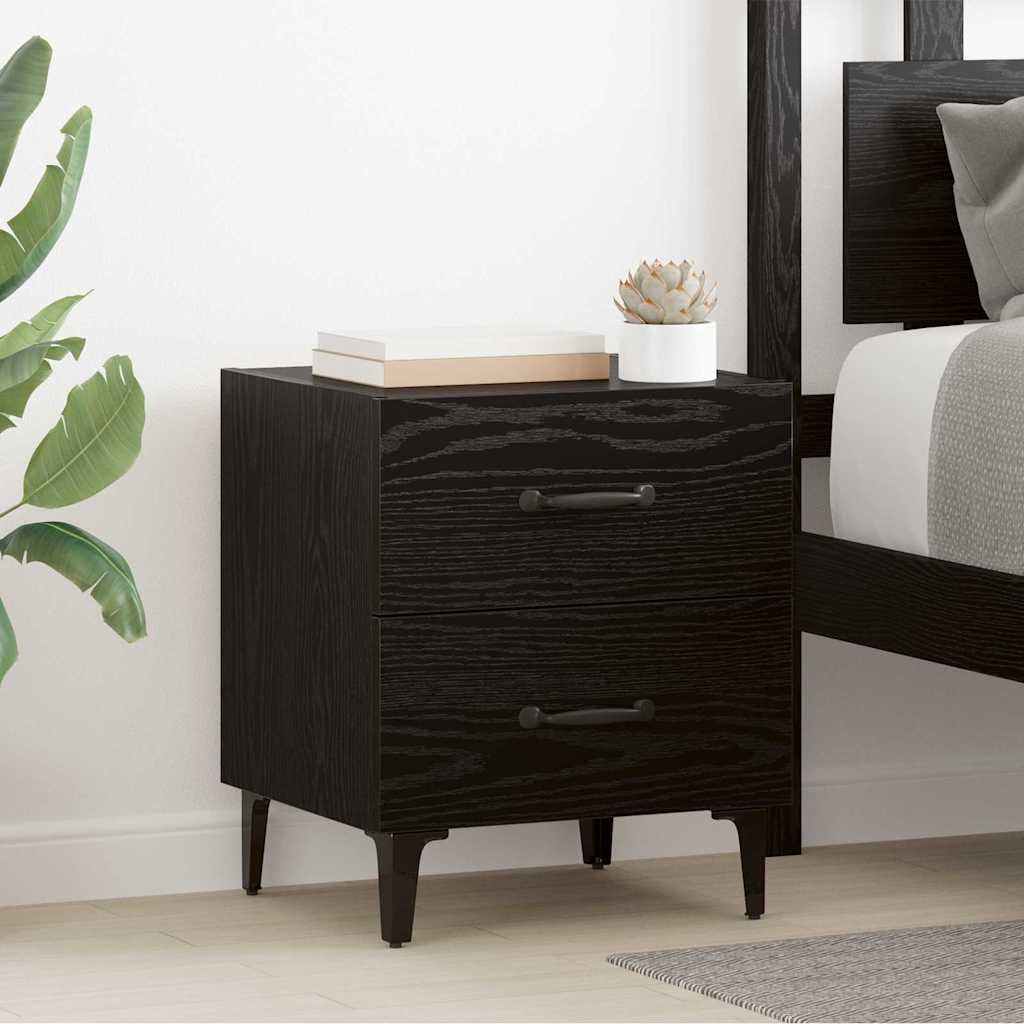 Noptiera Stejar negru 40 x 35 x 47.5 cm Lemn compozit — imaginea 3