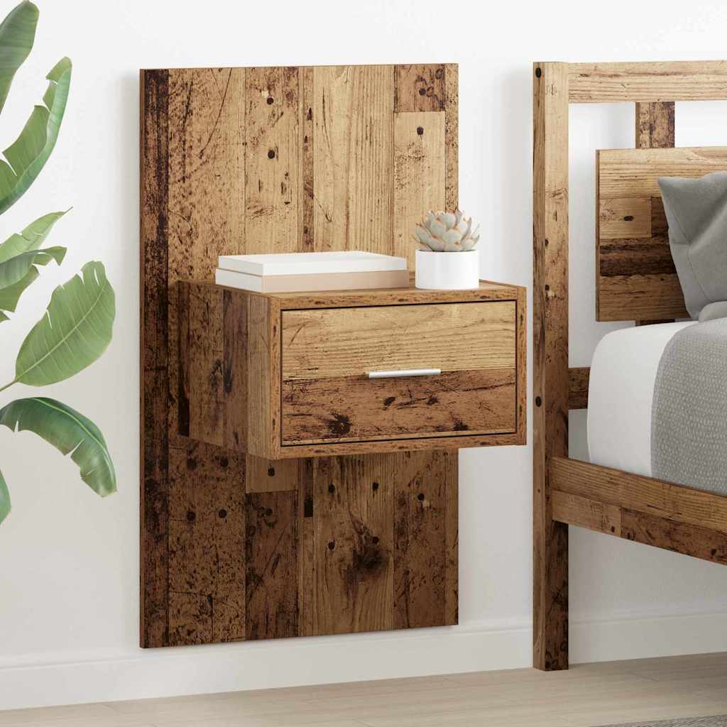 Noptiera 2 pcs Lemn vechi 48.5 x 32.5 x 80 cm Lemn compozit — imaginea 3