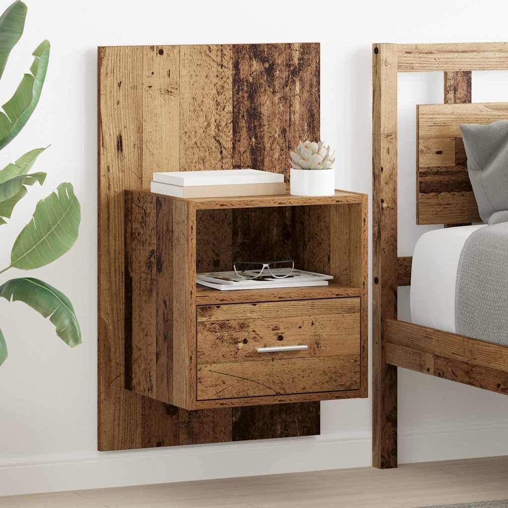Noptiera 2 pcs Lemn vechi 48.5 x 32.5 x 80 cm Lemn compozit — imaginea 3