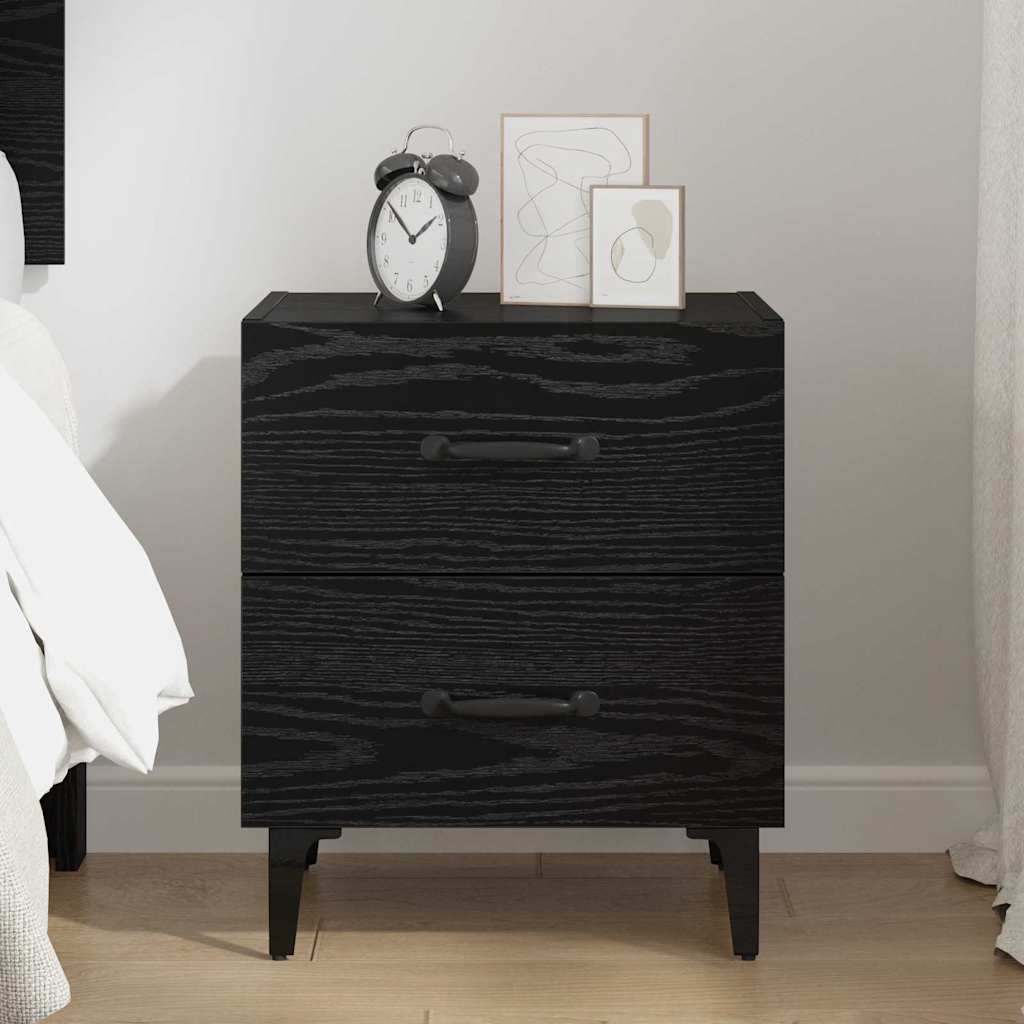 Noptiera Stejar negru 40 x 35 x 47.5 cm Lemn compozit — imaginea 4