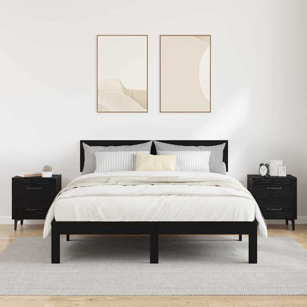 Noptiera 2 pcs Stejar negru 40 x 35 x 47.5 cm Lemn compozit — imaginea 4