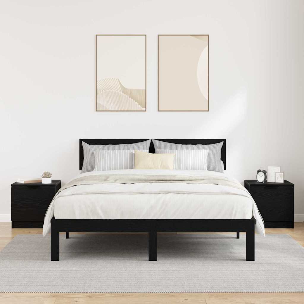 Noptiera 2 pcs Stejar negru 40 x 39 x 40 cm Lemn compozit — imaginea 4