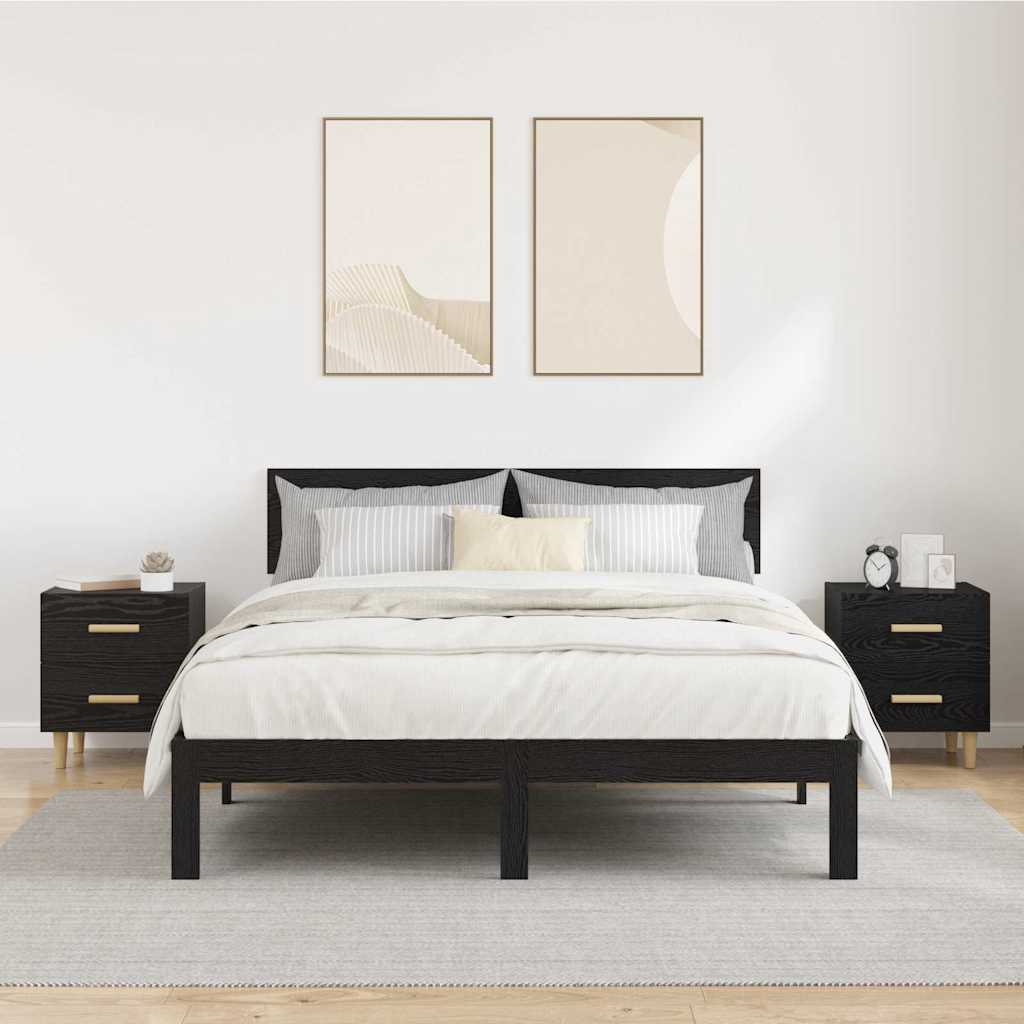 Noptiera 2 pcs Stejar negru 40 x 35 x 47.5 cm Lemn compozit — imaginea 4
