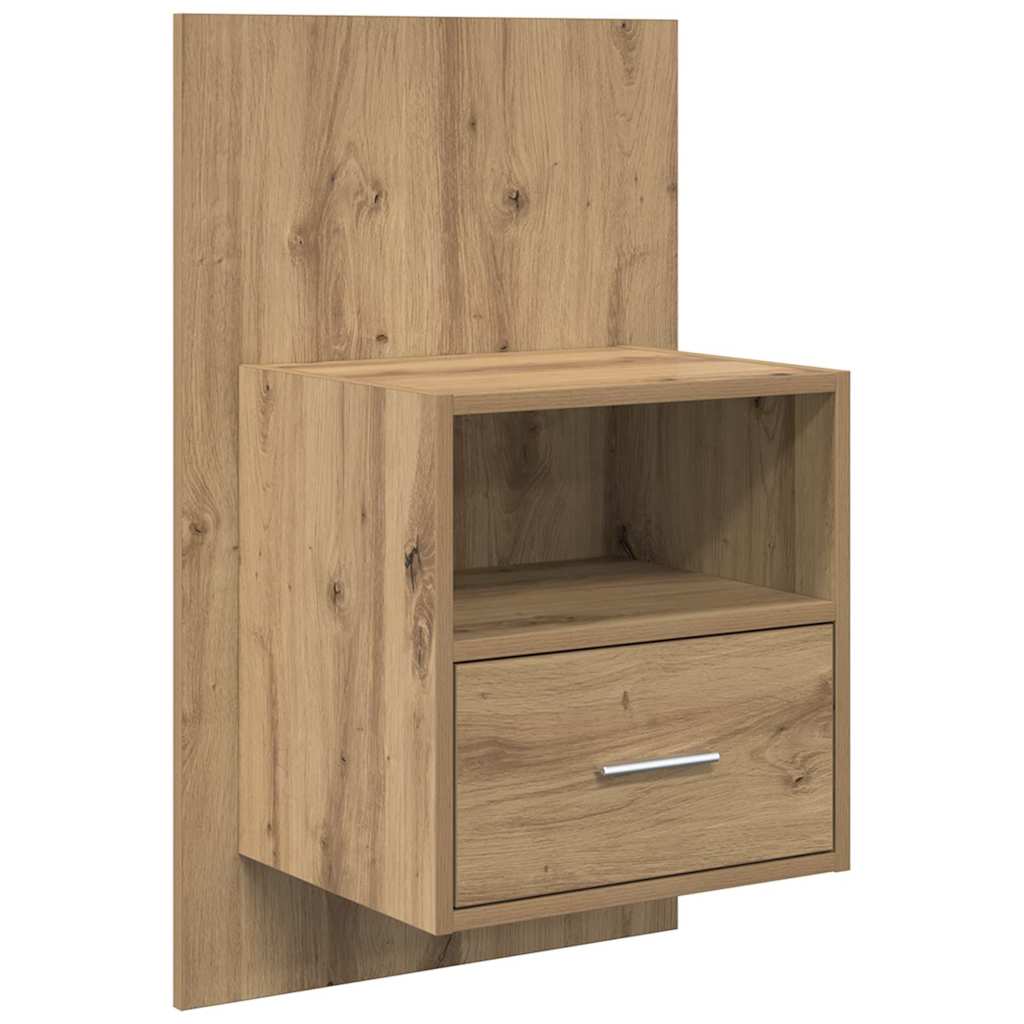 Noptiera 2 pcs stejar artizanal 48.5 x 32.5 x 80 cm — imaginea 6
