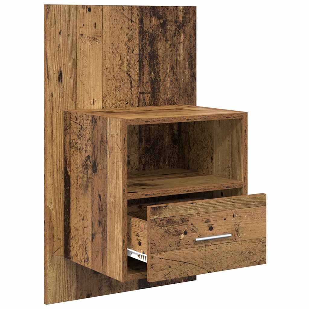 Noptiera 2 pcs Lemn vechi 48.5 x 32.5 x 80 cm Lemn compozit — imaginea 5