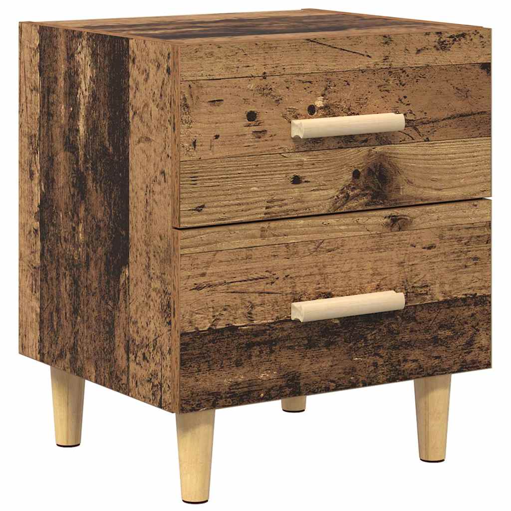 Noptiera 2 pcs Lemn vechi 40 x 35 x 47.5 cm Lemn compozit — imaginea 6