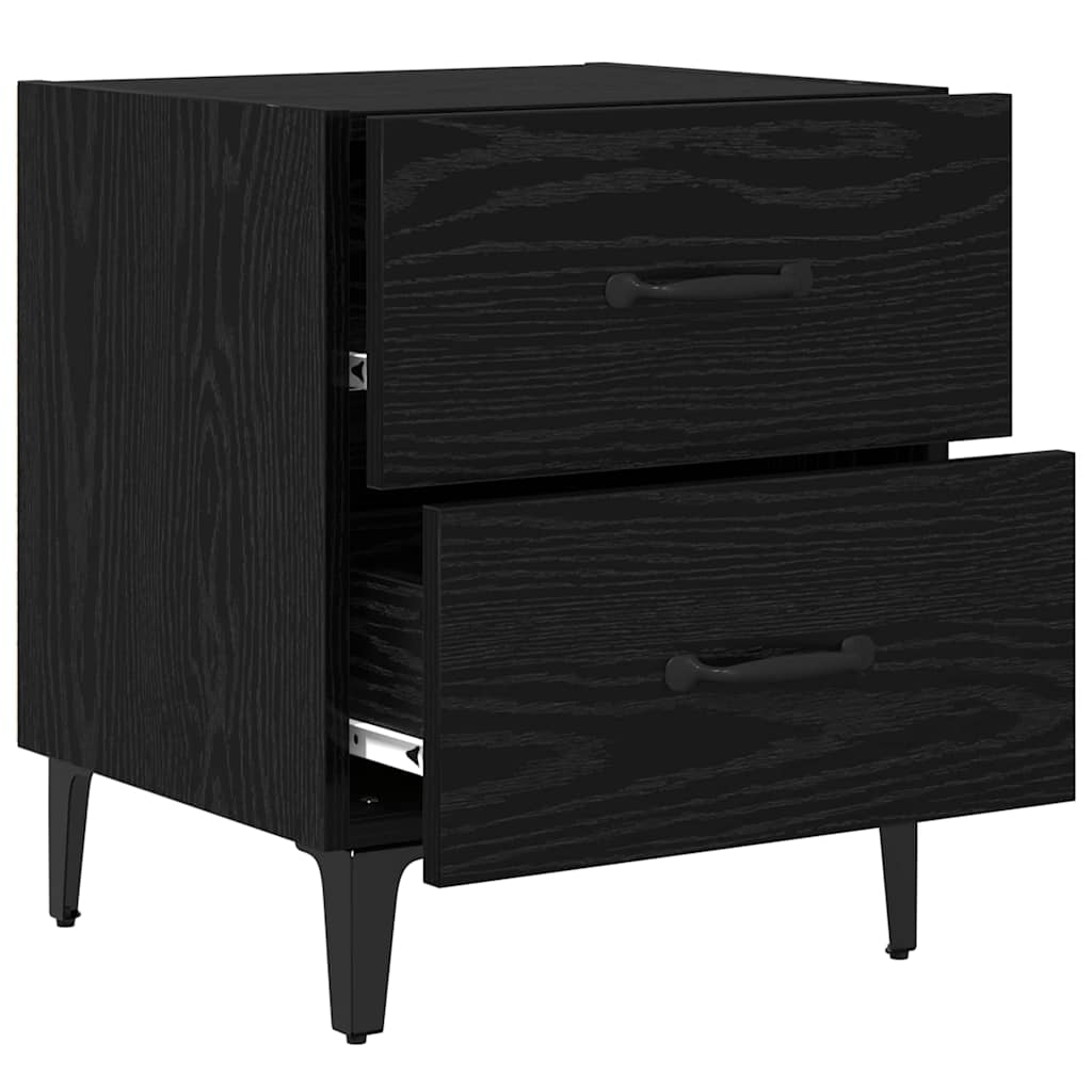 Noptiera Stejar negru 40 x 35 x 47.5 cm Lemn compozit — imaginea 5