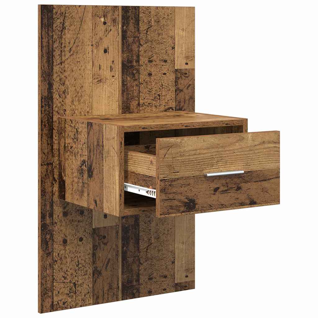 Noptiera 2 pcs Lemn vechi 48.5 x 32.5 x 80 cm Lemn compozit — imaginea 5