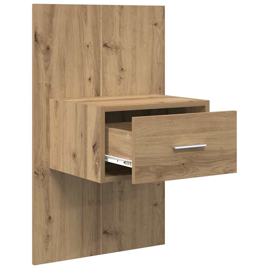 Noptiera 2 pcs stejar artizanal 48.5 x 32.5 x 80 cm — imaginea 5