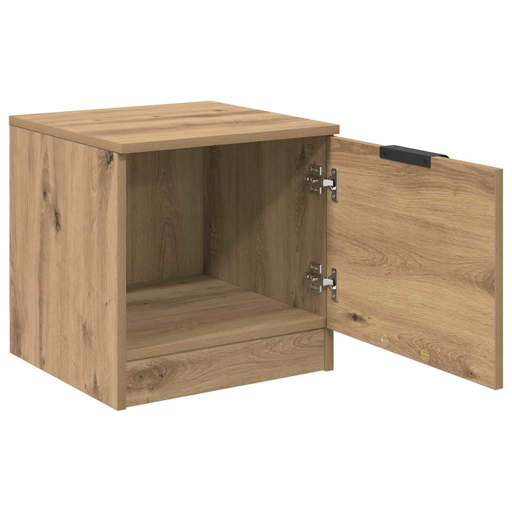 Noptiera 2 pcs stejar artizanal 40 x 39 x 40 cm — imaginea 5