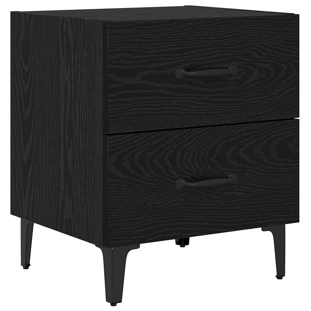 Noptiera 2 pcs Stejar negru 40 x 35 x 47.5 cm Lemn compozit — imaginea 6