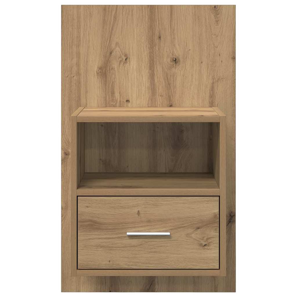 Noptiera 2 pcs stejar artizanal 48.5 x 32.5 x 80 cm — imaginea 7
