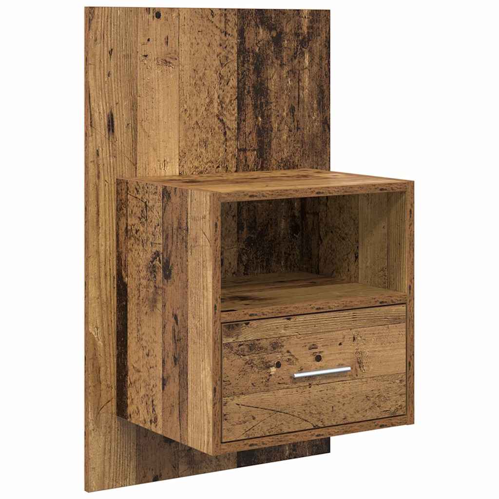 Noptiera 2 pcs Lemn vechi 48.5 x 32.5 x 80 cm Lemn compozit — imaginea 6