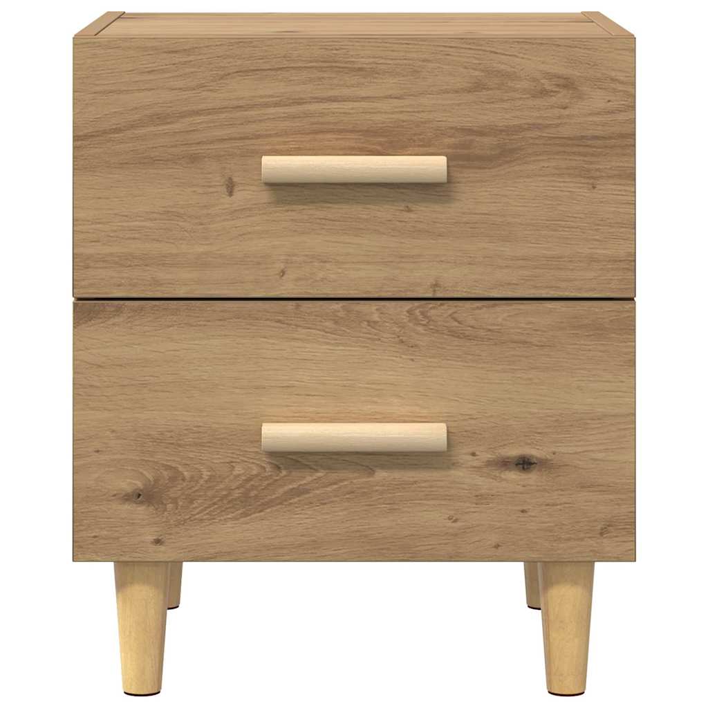 Noptiera cu sertar 2 pcs stejar artizanal 40 x 35 x 47.5 cm — imaginea 7