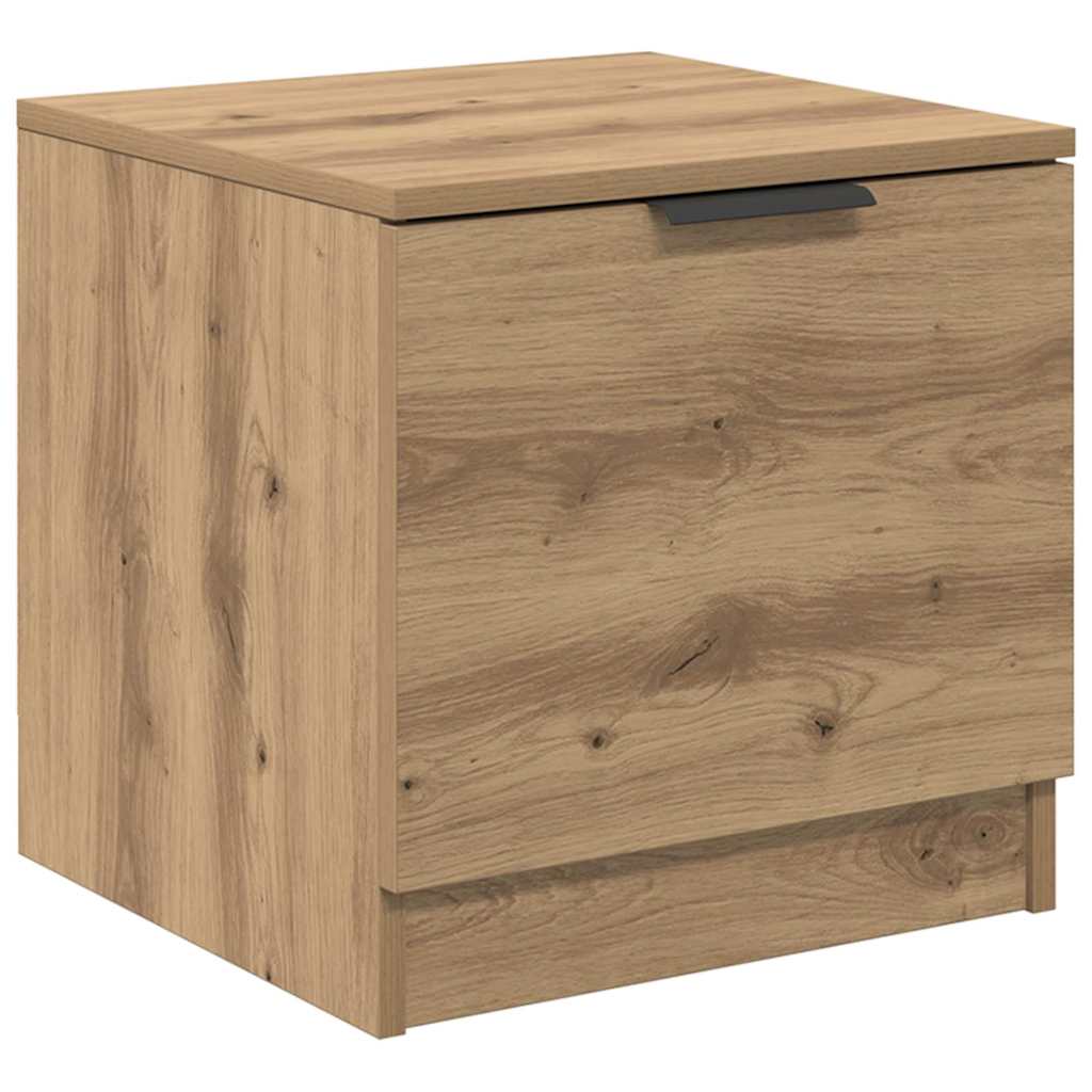 Noptiera 2 pcs stejar artizanal 40 x 39 x 40 cm — imaginea 6