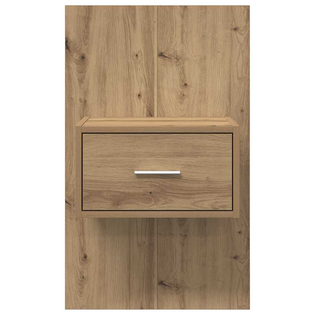 Noptiera 2 pcs stejar artizanal 48.5 x 32.5 x 80 cm — imaginea 7