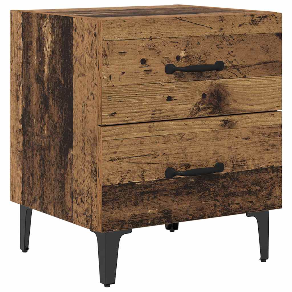 Noptiera 2 pcs Lemn vechi 40 x 35 x 47.5 cm Lemn compozit — imaginea 6