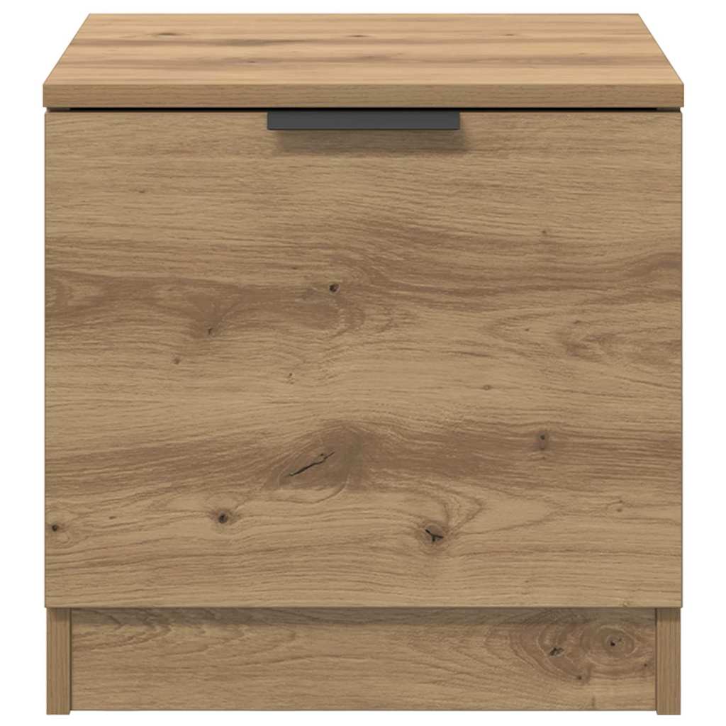 Noptiera 2 pcs stejar artizanal 40 x 39 x 40 cm — imaginea 7