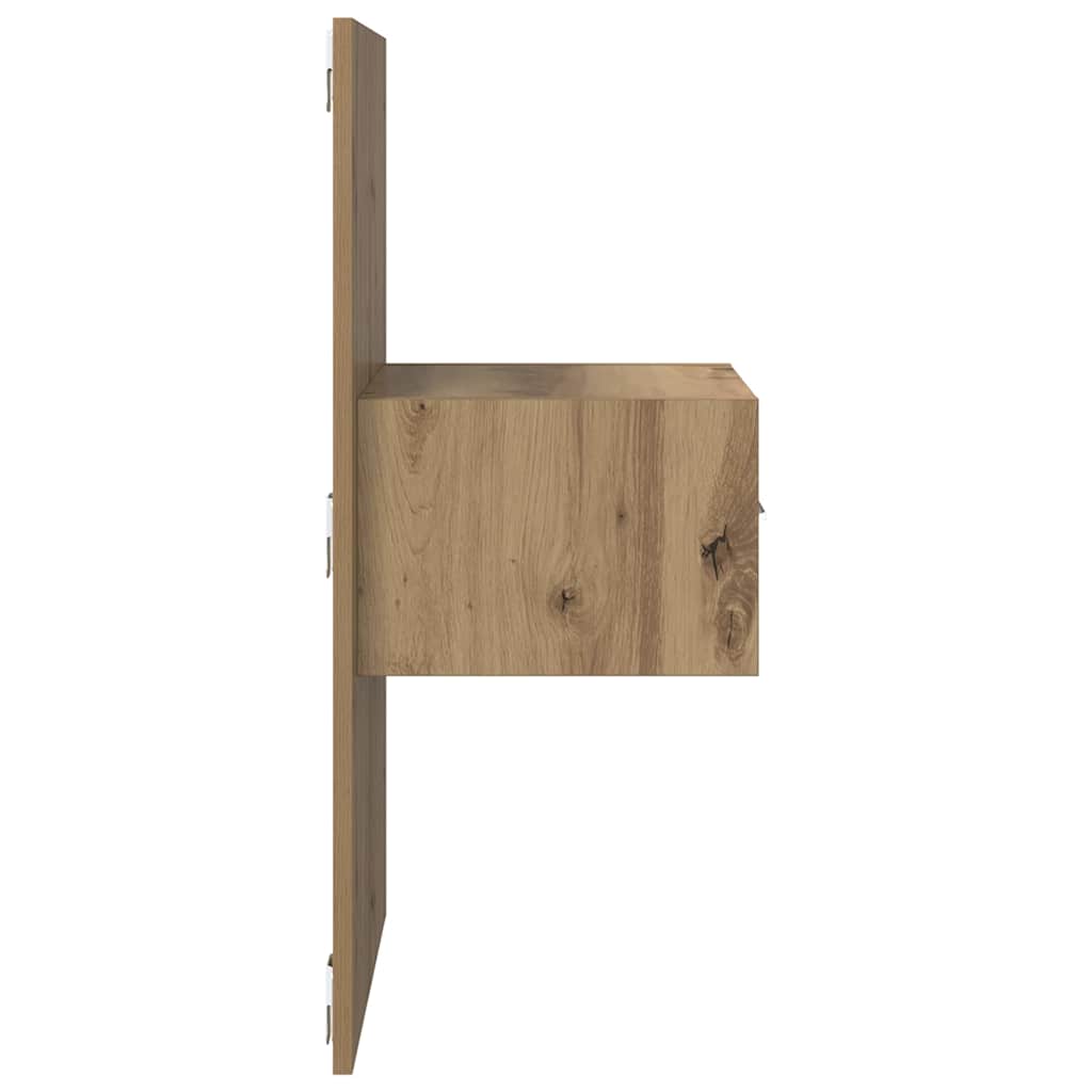 Noptiera 2 pcs stejar artizanal 48.5 x 32.5 x 80 cm — imaginea 8