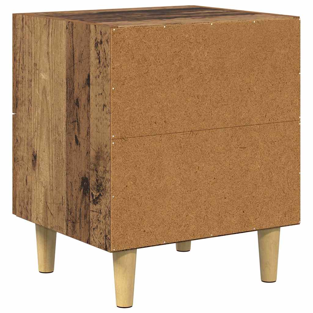 Noptiera 2 pcs Lemn vechi 40 x 35 x 47.5 cm Lemn compozit — imaginea 9