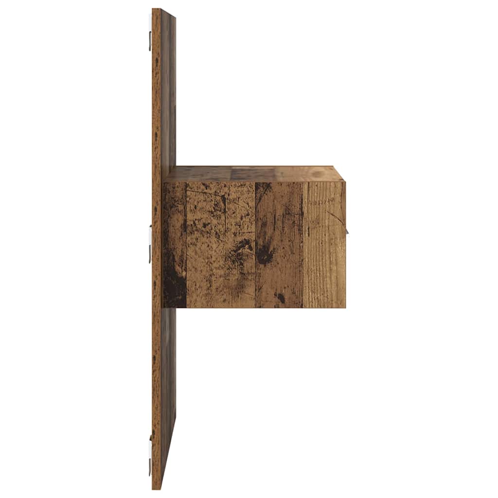 Noptiera 2 pcs Lemn vechi 48.5 x 32.5 x 80 cm Lemn compozit — imaginea 8