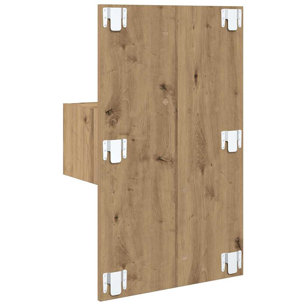 Noptiera 2 pcs stejar artizanal 48.5 x 32.5 x 80 cm — imaginea 9
