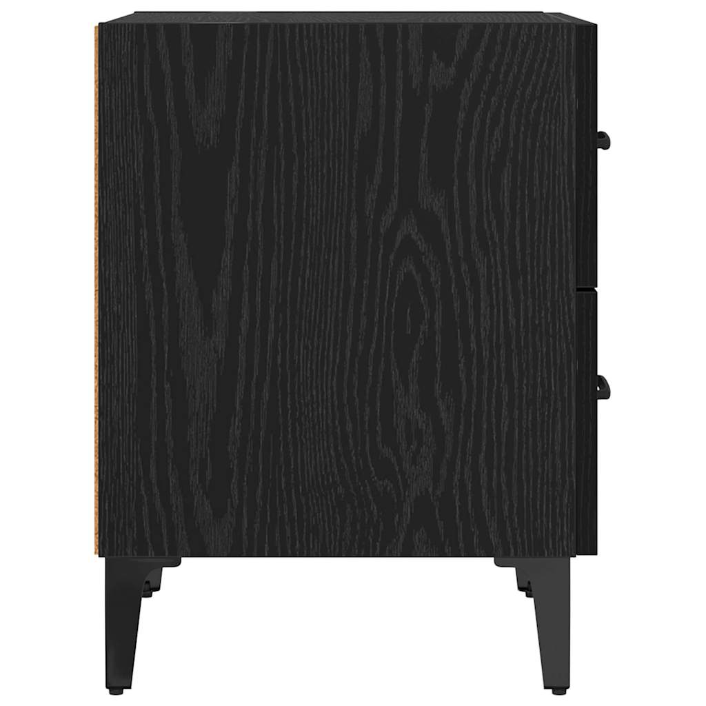 Noptiera 2 pcs Stejar negru 40 x 35 x 47.5 cm Lemn compozit — imaginea 8