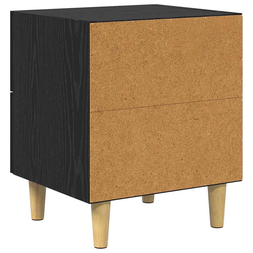 Noptiera 2 pcs Stejar negru 40 x 35 x 47.5 cm Lemn compozit — imaginea 9