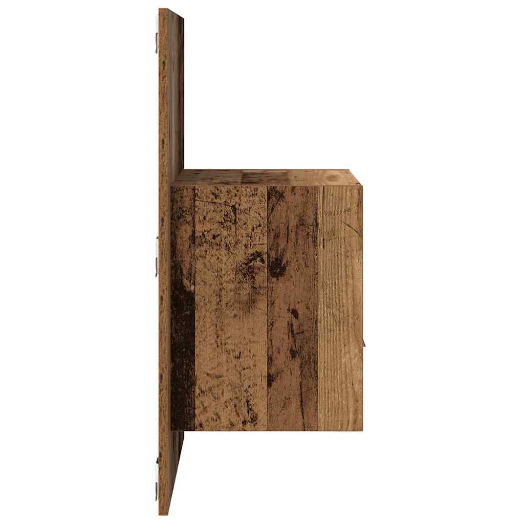 Noptiera 2 pcs Lemn vechi 48.5 x 32.5 x 80 cm Lemn compozit — imaginea 8