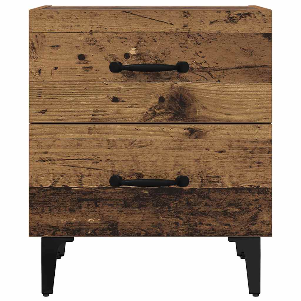 Noptiera 2 pcs Lemn vechi 40 x 35 x 47.5 cm Lemn compozit — imaginea 7