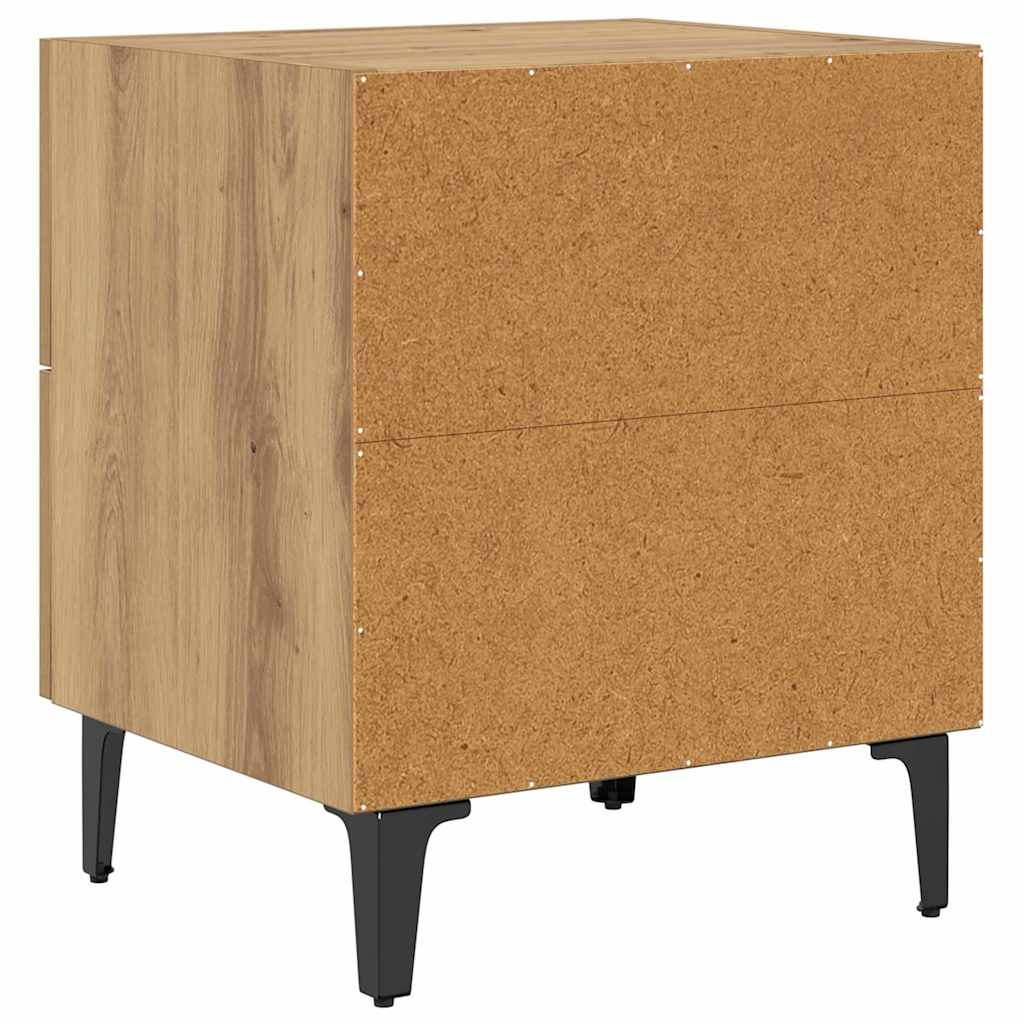Noptiera stejar artizanal 40 x 35 x 47.5 cm Lemn compozit — imaginea 8