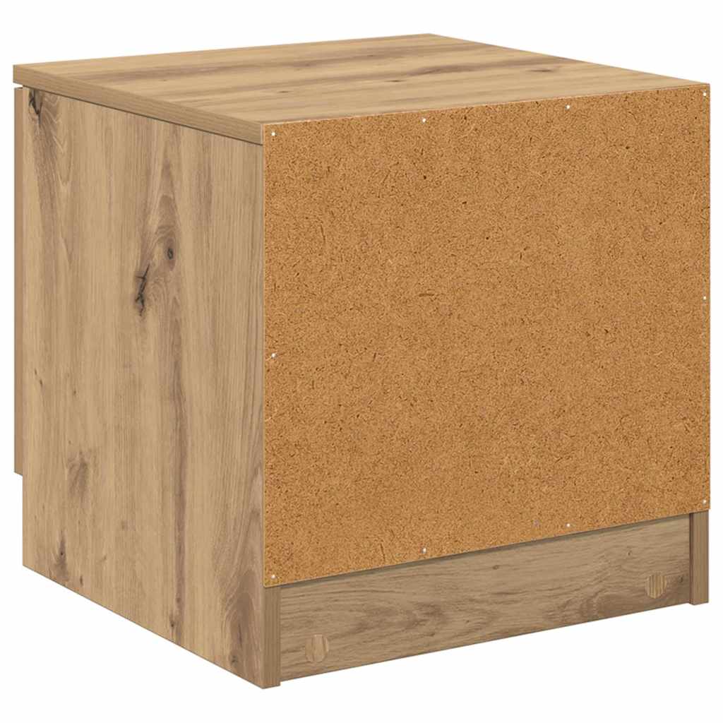 Noptiera 2 pcs stejar artizanal 40 x 39 x 40 cm — imaginea 9
