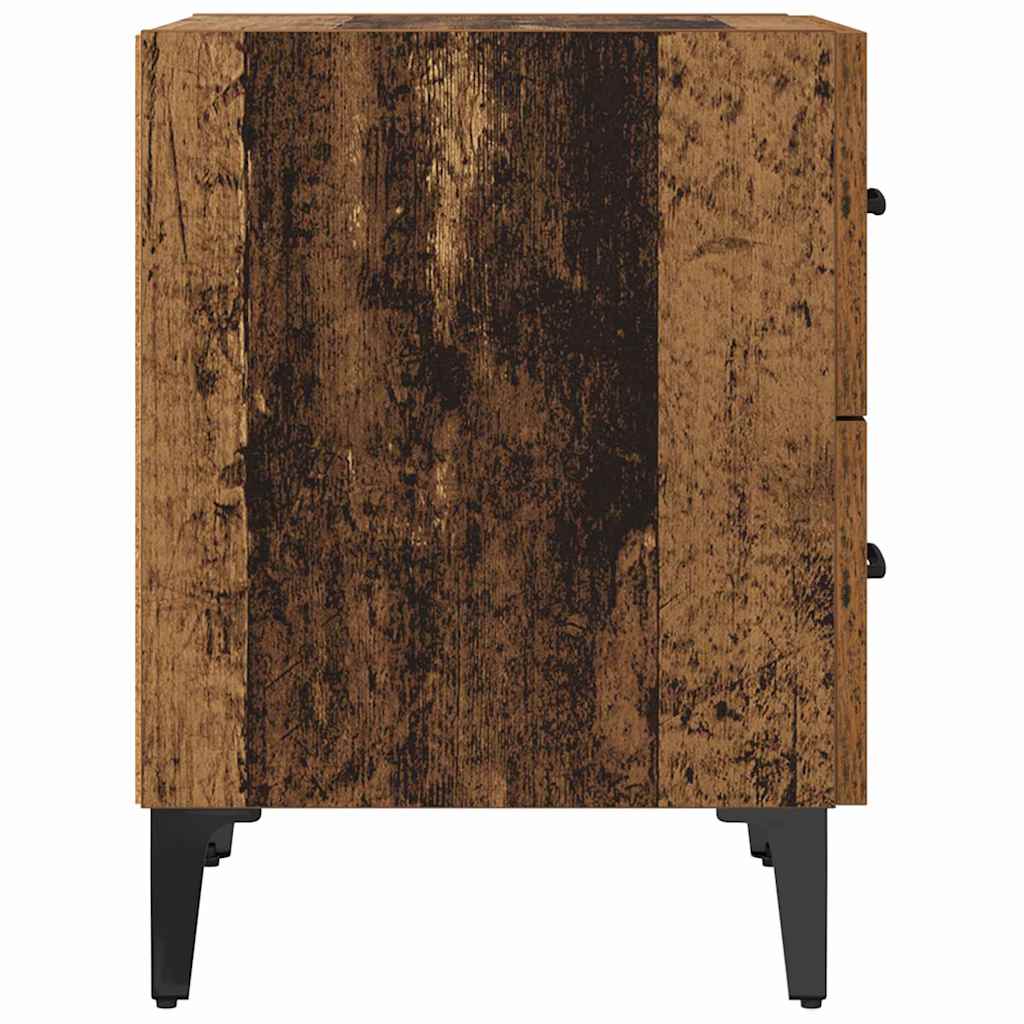 Noptiera 2 pcs Lemn vechi 40 x 35 x 47.5 cm Lemn compozit — imaginea 8