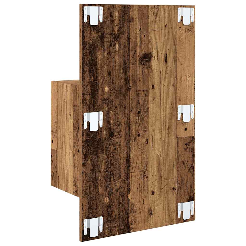 Noptiera 2 pcs Lemn vechi 48.5 x 32.5 x 80 cm Lemn compozit — imaginea 9
