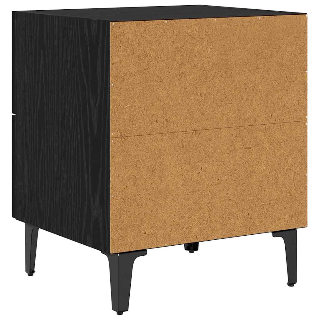 Noptiera 2 pcs Stejar negru 40 x 35 x 47.5 cm Lemn compozit — imaginea 9