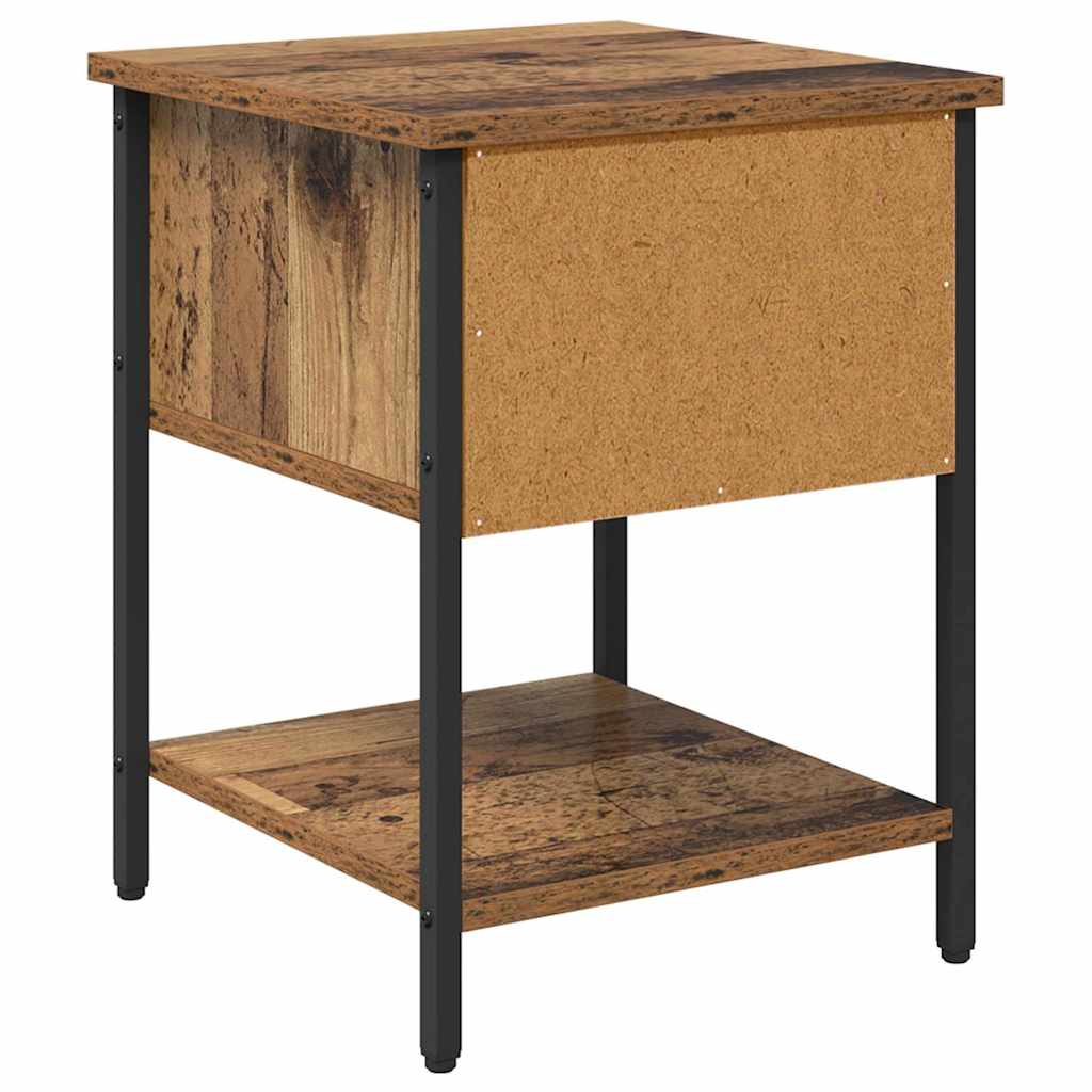 Noptiera 2 pcs Lemn vechi 40 x 39 x 40 cm Lemn compozit — imaginea 9