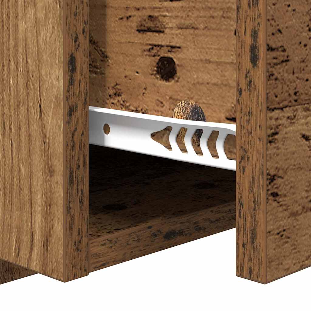 Noptiera 2 pcs Lemn vechi 48.5 x 32.5 x 80 cm Lemn compozit — imaginea 11