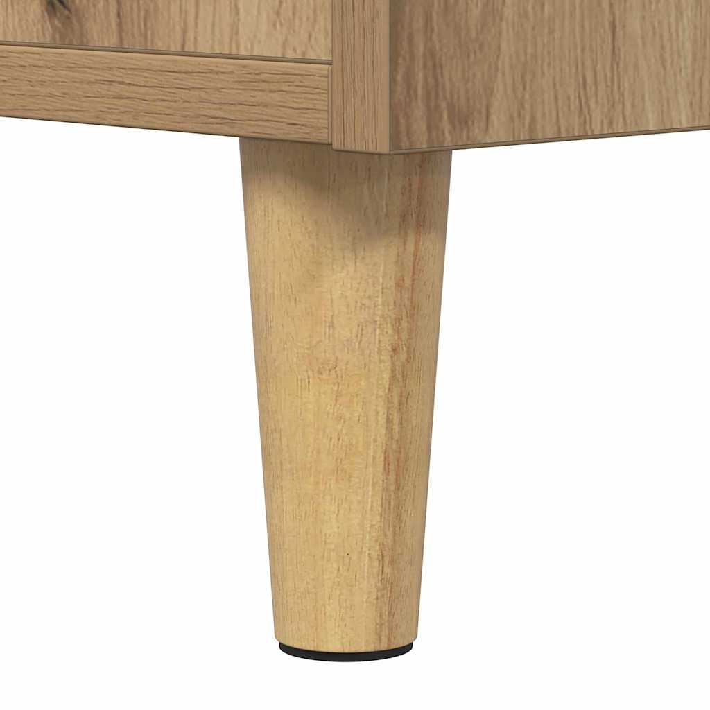 Noptiera stejar artizanal 40 x 35 x 47.5 cm Lemn compozit — imaginea 10