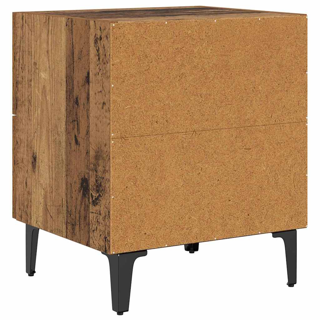 Noptiera 2 pcs Lemn vechi 40 x 35 x 47.5 cm Lemn compozit — imaginea 9