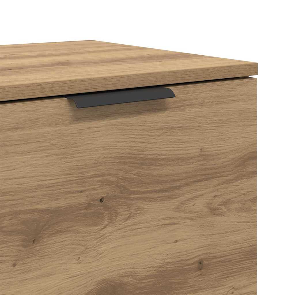 Noptiera 2 pcs stejar artizanal 40 x 39 x 40 cm — imaginea 11