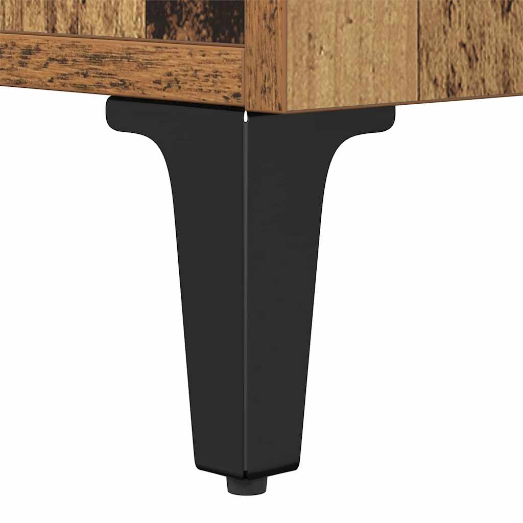 Noptiera 2 pcs Lemn vechi 40 x 35 x 47.5 cm Lemn compozit — imaginea 11