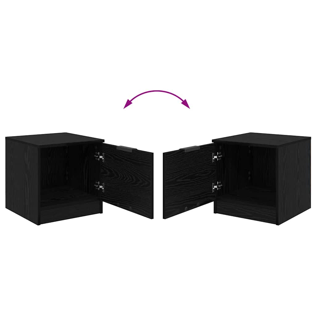 Noptiera 2 pcs Stejar negru 40 x 39 x 40 cm Lemn compozit — imaginea 12