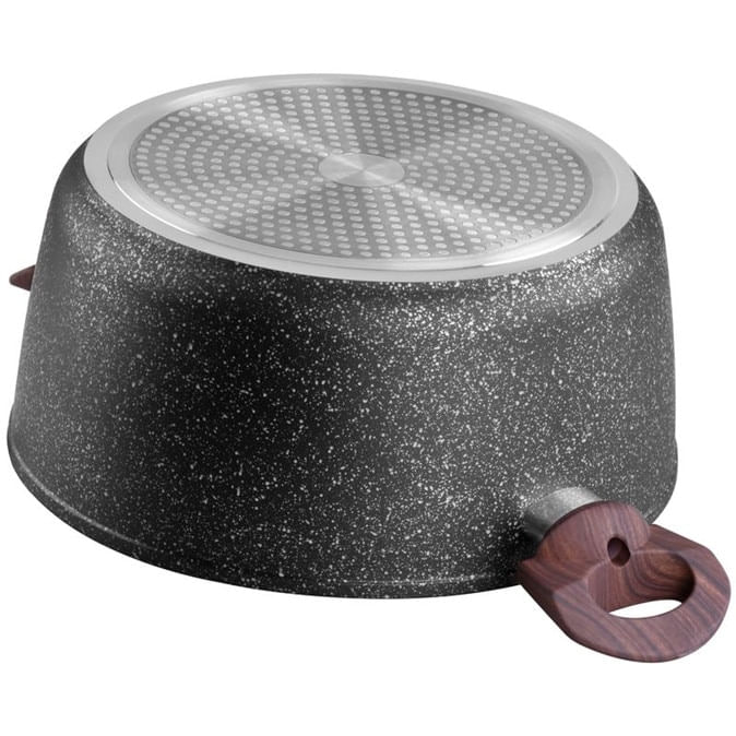 Oala rotunda cu capac triplu-strat BML20, diametru 20 cm, 2.2 l, manere lemn — imaginea 3